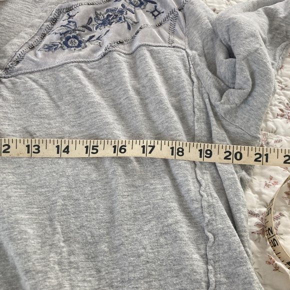 Style & Co Cotton Sweater Embellished velour and beaded bodice Size L - Picture 6 of 7